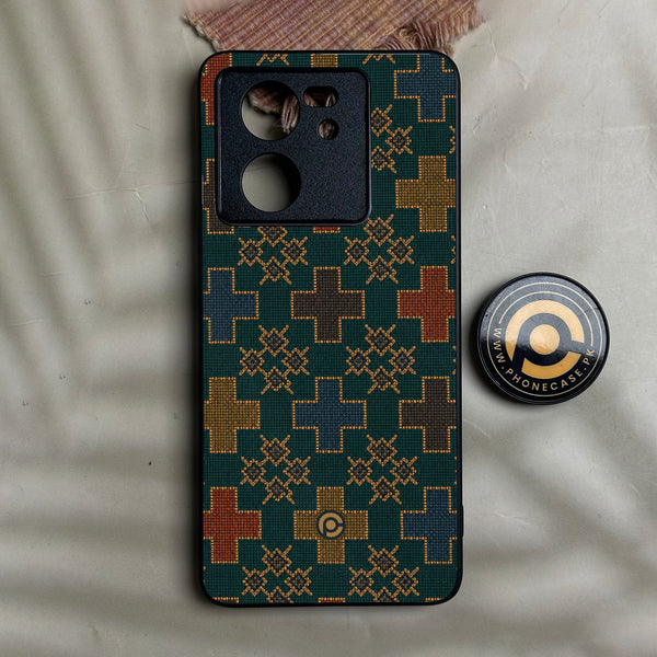 Redmi K60 Ultra - Classic Weave Design 8 - Premium Metal Printed Soft Bumper Shock Proof Case