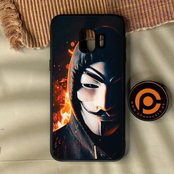 Samsung Galaxy J2 Core - Anonymous 2.0 Design 6 - Premium Metal Printed Soft Bumper Shock Proof Case