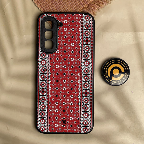 Infinix Hot 70 - Ajrak Design 12 - Premium Metal Printed Soft Bumper Shock Proof Case