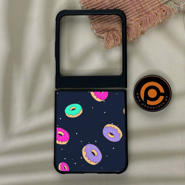 Motorola Razr 50 - Colorful Donuts - Premium Metal Printed Soft Bumper Shock Proof Case