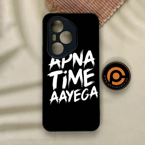 Honor 400 Pro - Apna Time Ayega - Premium Metal Printed Soft Bumper Shock Proof Case