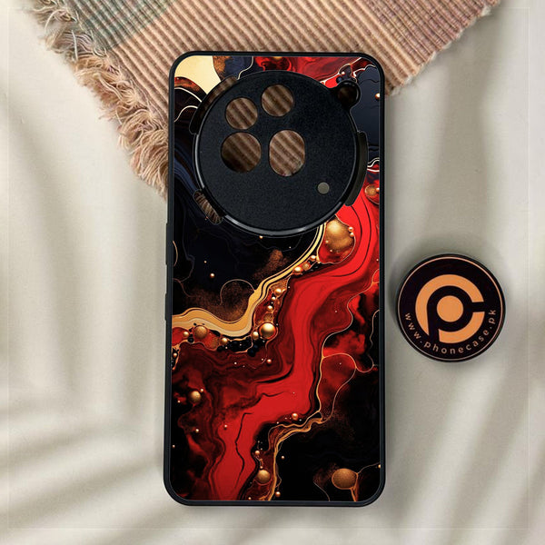 Nothing Phone 3a Pro - Red Gold Marble - Premium Metal Printed Soft Bumper Shock Proof Case