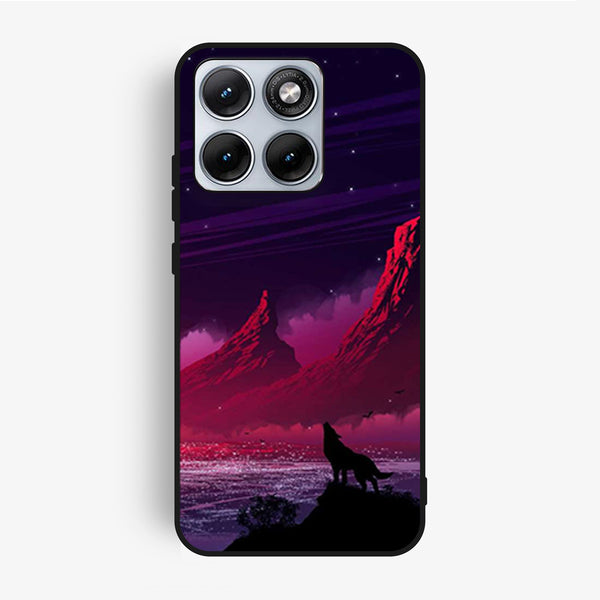 Motorola Edge 70 Fusion - Wolf Design 7 - Premium Metal Printed Soft Bumper Shock Proof Case