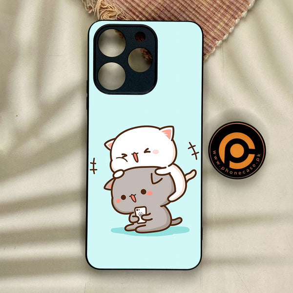 Realme Note 70 - Cute Bubu Dudu Design 1 - Premium Metal Printed Soft Bumper Shock Proof Case