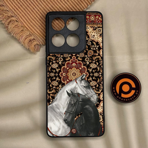 Motorola Edge 60 Fusion - Horse Heritage - Premium Metal Printed Soft Bumper Shock Proof Case