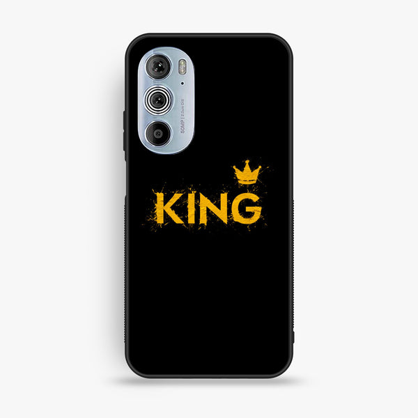 Motorola Edge 30 Pro - King Design 2 - Premium Metal Printed Soft Bumper Shock Proof Case
