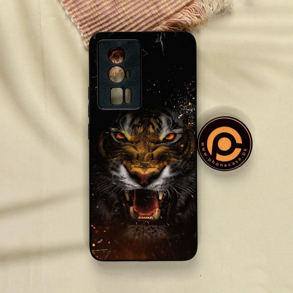 Xiaomi Redmi K60 Pro - Tiger Design 9 - Premium Metal Printed Soft Bumper Shock Proof Case