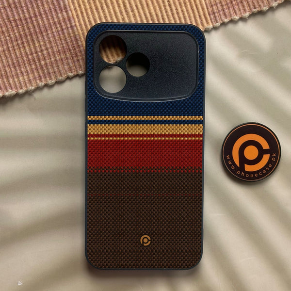 Oppo A6s Pro - Classic Weave Design 1 - Premium Metal Printed Soft Bumper Shock Proof Case