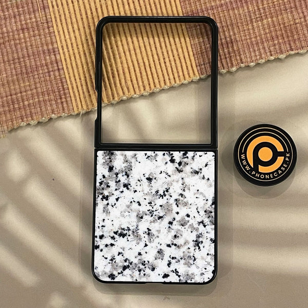 Samsung Galaxy Z Flip 8 - White Design 9 - Premium Metal Printed Soft Bumper Shock Proof Case
