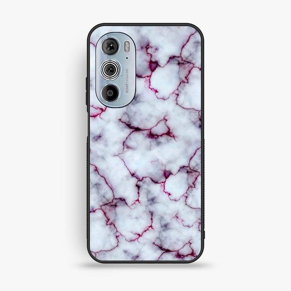 Motorola Edge 30 Pro - White Design 1 - Premium Metal Printed Soft Bumper Shock Proof Case