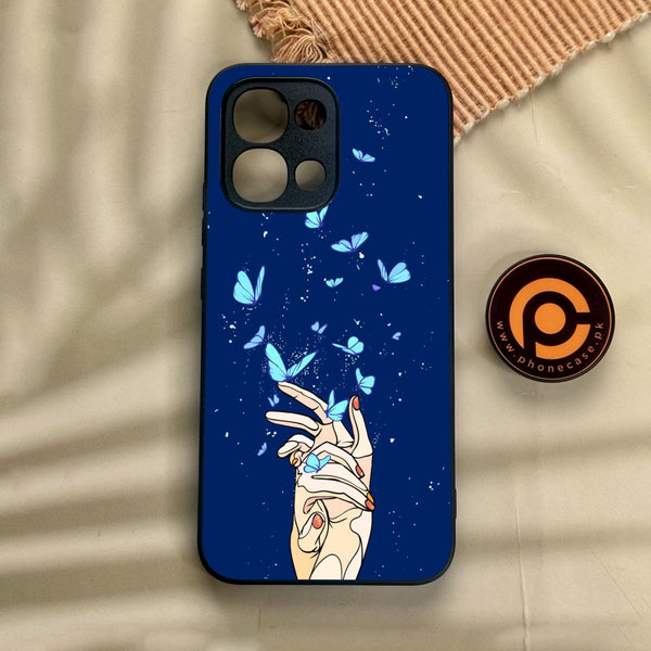 Oppo A6 Pro - Butterflies Design 2 - Premium Metal Printed Soft Bumper Shock Proof Case