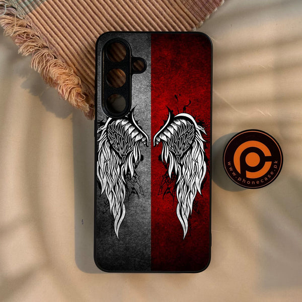 Galaxy S25 Plus - Angel Wings Design 2 - Premium Metal Printed Soft Bumper Shock Proof Case