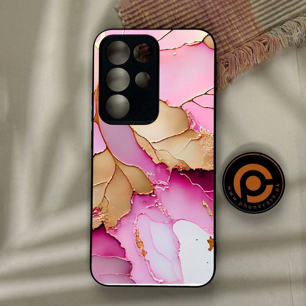 Realme C85 Pro - Pink Marble 2.0 Design 4 - Premium Metal Printed Soft Bumper Shock Proof Case