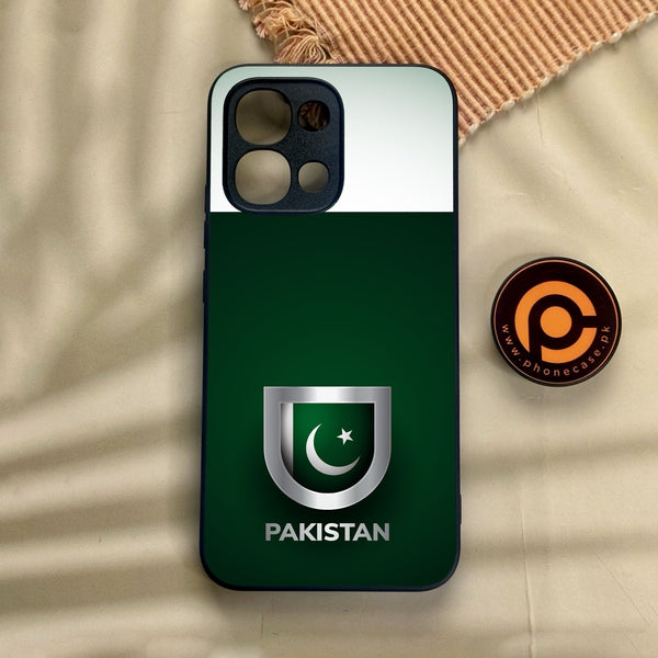 Oppo A6 Pro - Pakistani Flag Design 4 - Premium Metal Printed Soft Bumper Shock Proof Case