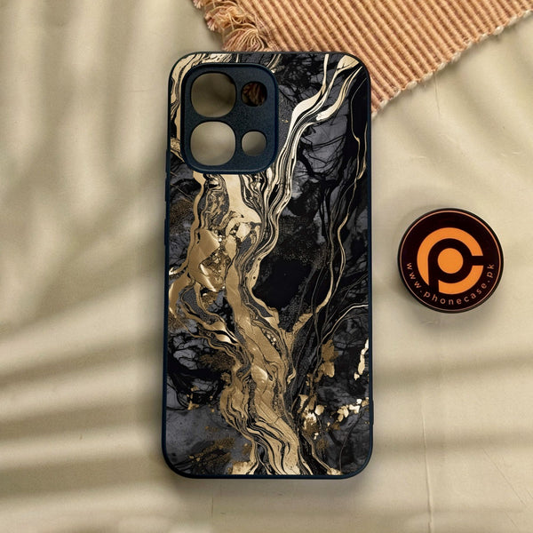 Oppo A6 Pro - Liquid Marble Design 9 - Premium Metal Printed Soft Bumper Shock Proof Case