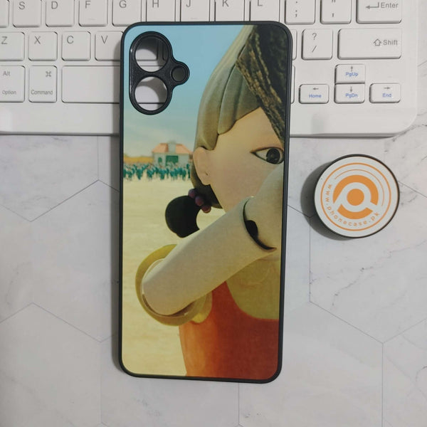 Samsung Galaxy A06 - Squid Game Soldier - Premium Printed Glass soft Bumper Shock Proof Case CS-24260