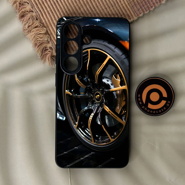 Samsung Galaxy S26 Plus - Racing Car Red Blade Rim - Premium Metal Printed Soft Bumper Shock Proof Case