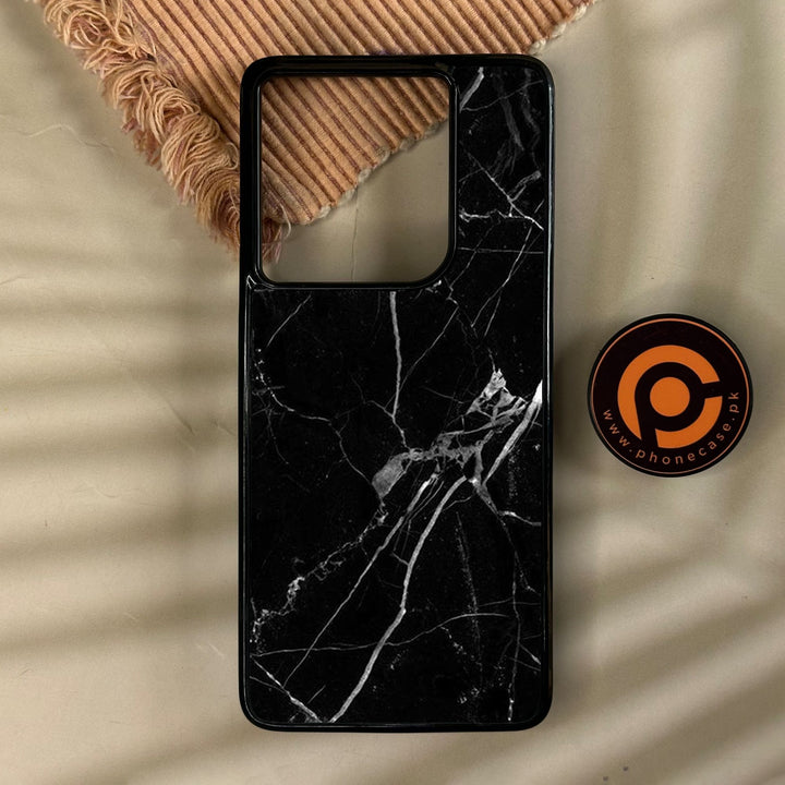 Motorola Edge 2025 - Black Marble Design 2 - Premium Metal Printed Soft Bumper Shock Proof Case