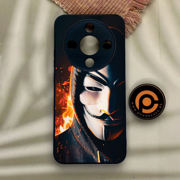 Honor x9d - Anonymous 2.0 Design 6 - Premium Metal Printed Soft Bumper Shock Proof Case