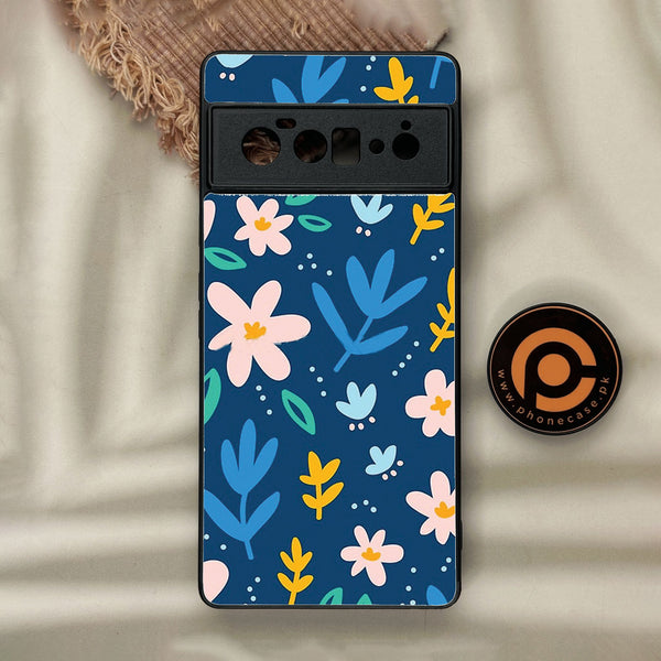 Google Pixel 6 Pro - Colorful Flowers - Premium Metal Printed Soft Bumper Shock Proof Case