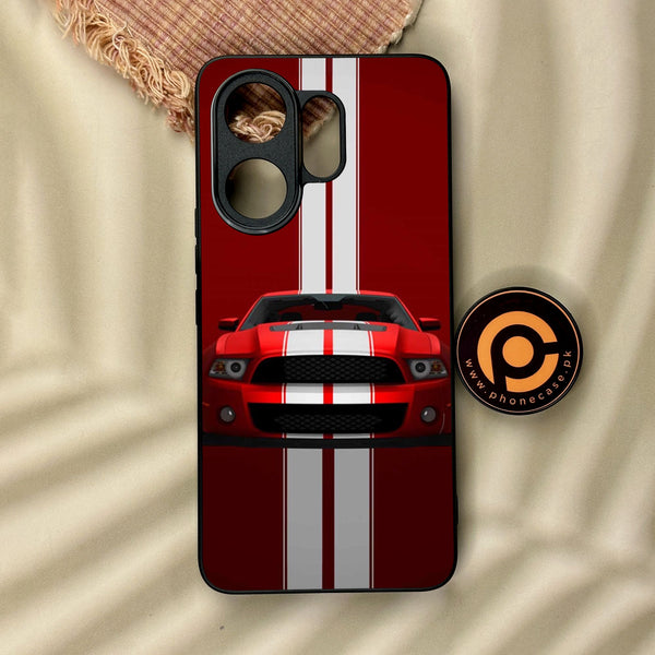 Vivo V60 - Muscle Racing Car - Premium Metal Printed Soft Bumper Shock Proof Case