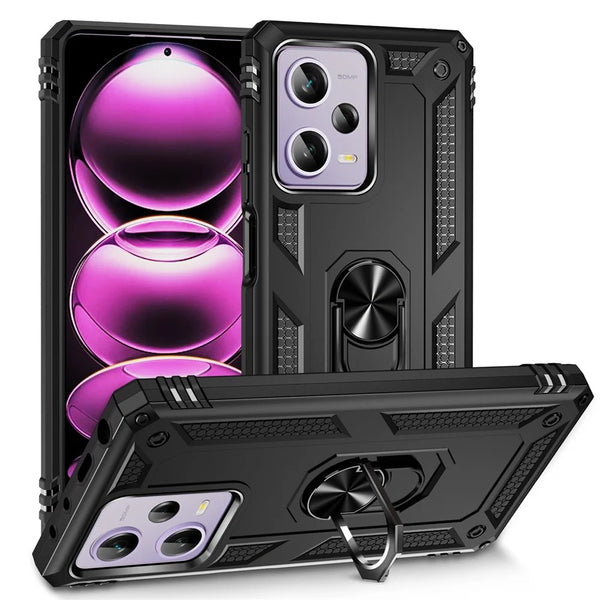 Redmi Note 12 4G Vanguard Military Armor Case with Ring Grip Kickstand