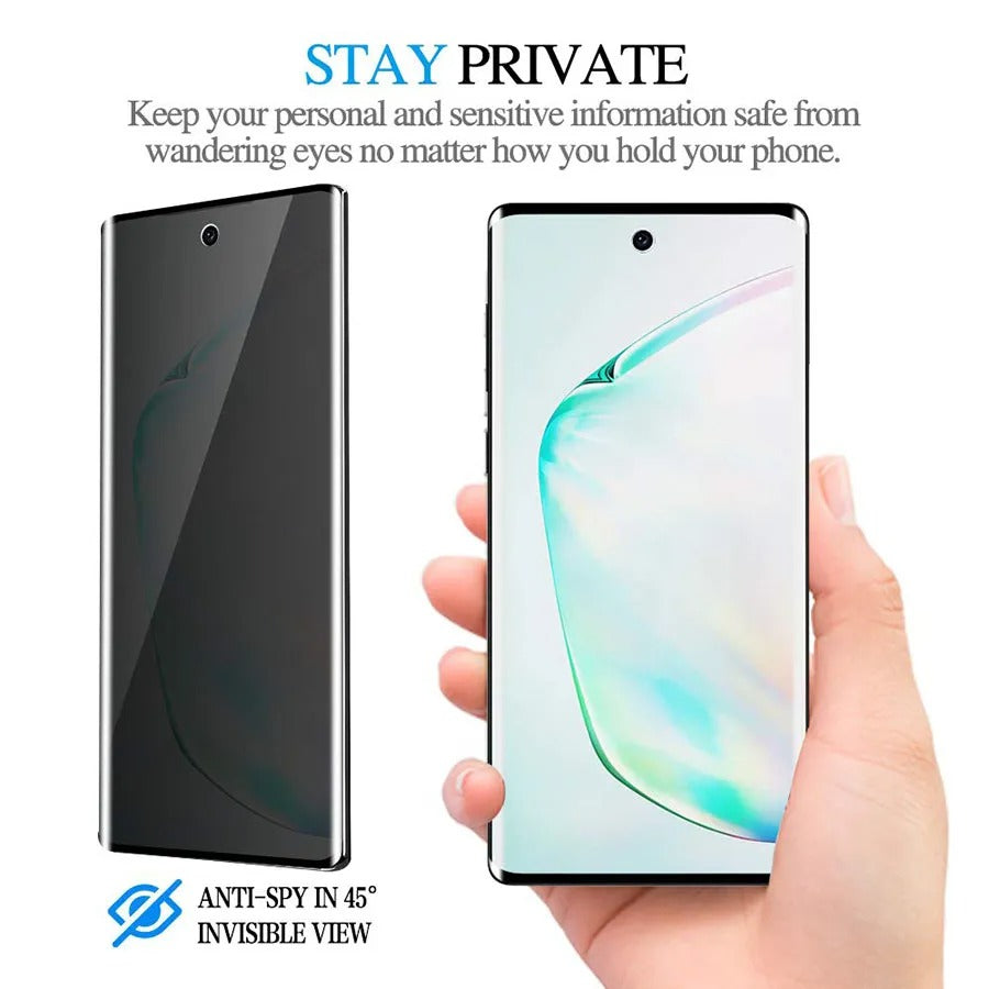 Samsung Galaxy S20 Plus Curved Privacy Anti-Spy Tempered Glass Screen Protector