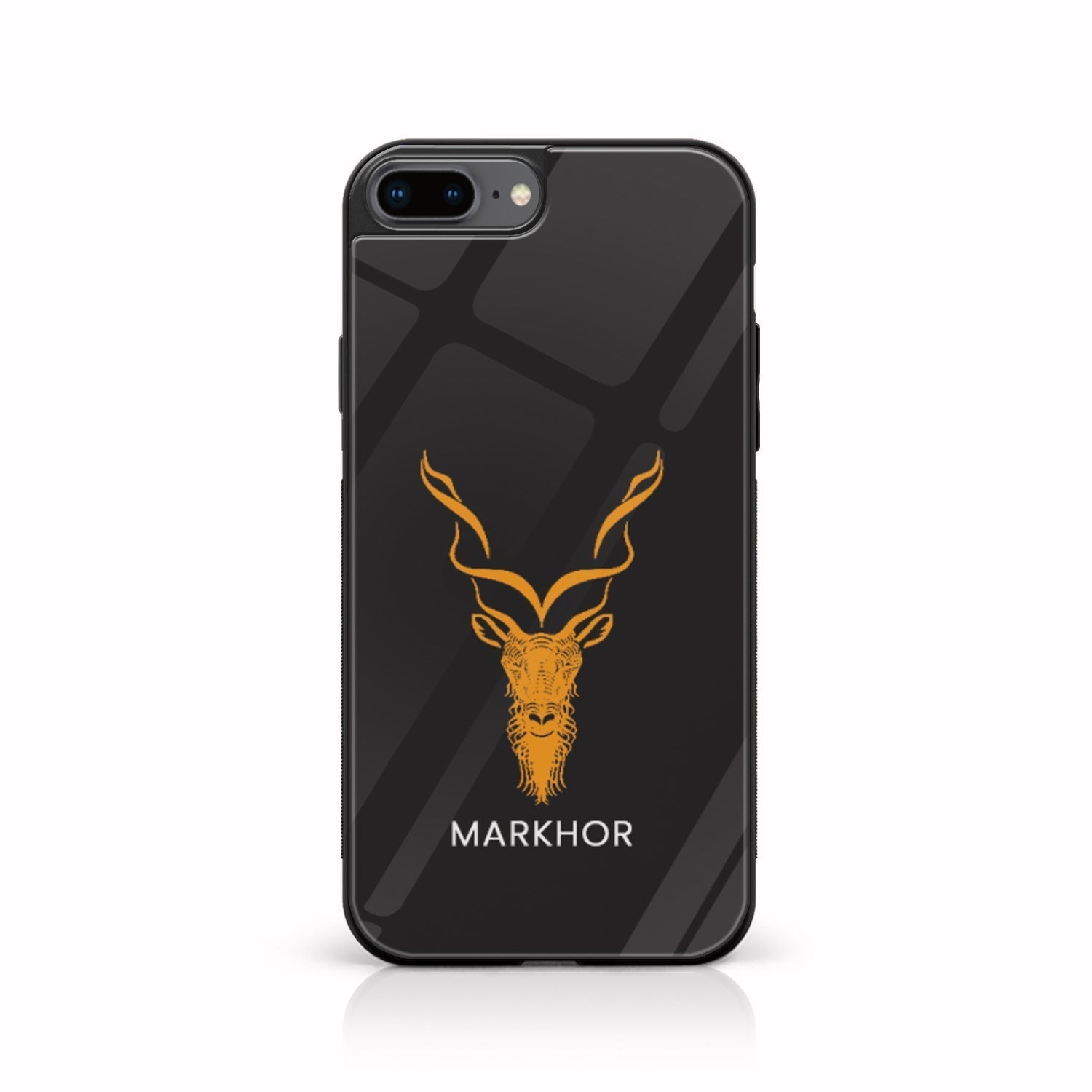 iPhone 7Plus - Markhor Series - Premium Printed Glass soft Bumper shock Proof Case