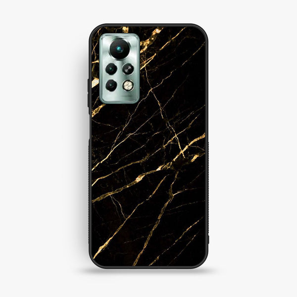 Infinix Note 11 Pro - Black Marble Design 7 - Premium Metal Printed Soft Bumper Shock Proof Case