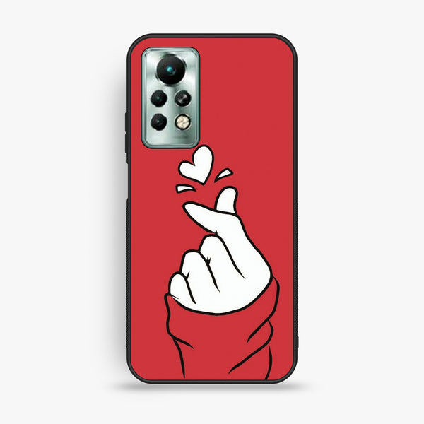Infinix Note 11 Pro - Finger Heart Bts - Premium Metal Printed Soft Bumper Shock Proof Case