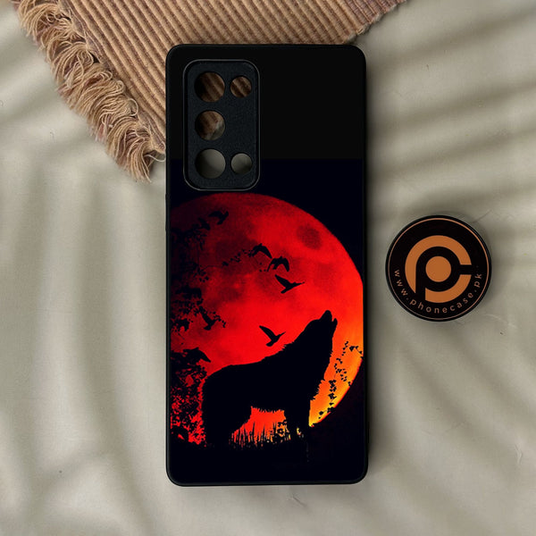 Oppo Reno 6 Pro Plus - Wolf Design 1 - Premium Metal Printed Soft Bumper Shock Proof Case