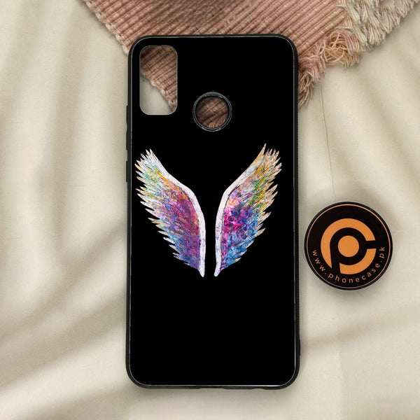 Honor 9X Lite - Angel Wings Design 3 - Premium Metal Printed Soft Bumper Shock Proof Case