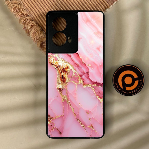 Motorola Edge 2024 - Pink Marble 2.0 Design 6 - Premium Metal Printed Soft Bumper Shock Proof Case