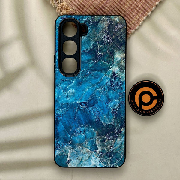Vivo Y21d - Blue Marble Design 10 - Premium Metal Printed Soft Bumper Shock Proof Case