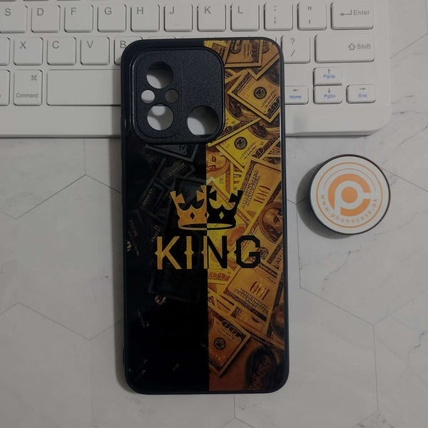 Xiaomi Redmi 12C / Xiaomi Redmi 11A  - King Design 9 - Premium Printed Glass soft Bumper shock Proof Case  CS-35467