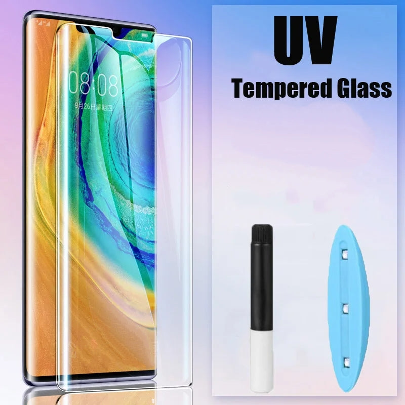 Reno 6 Pro 5G - 30 Second UV Edge to Edge Ultra Clear Tempered Glass Screen Protector