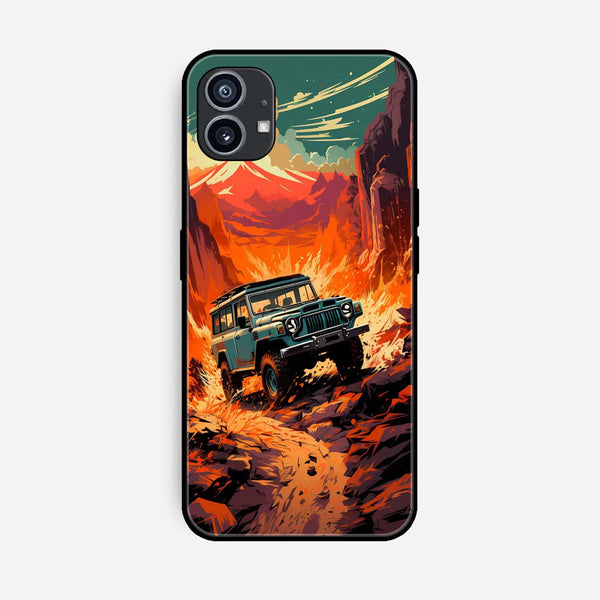 Nothing Phone (1) - Jeep Offroad - Premium Printed Glass soft Bumper Shock Proof Case