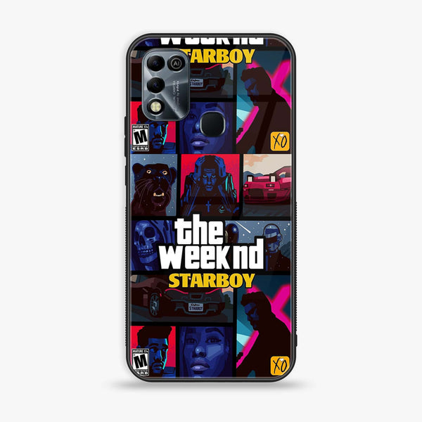 Infinix Hot 11 Play - The Weeknd Star Boy - Premium Printed Glass soft Bumper Shock Proof Case