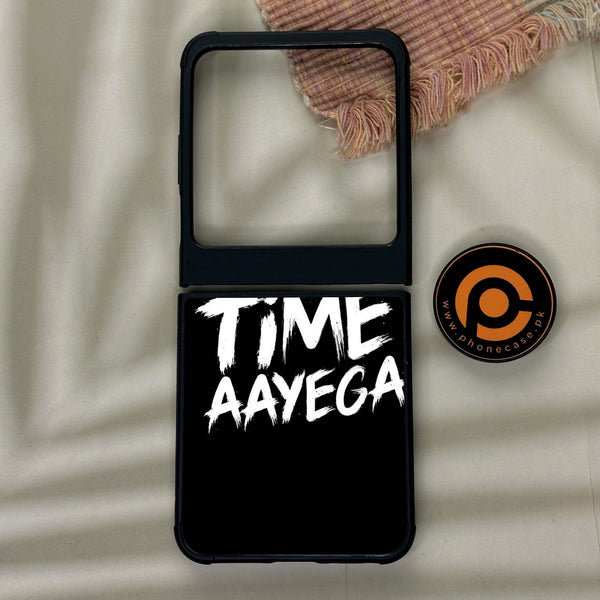 Motorola Razr 50 - Apna Time Ayega - Premium Metal Printed Soft Bumper Shock Proof Case