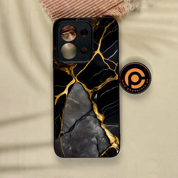 Xiaomi Redmi 15C - Liquid Marble Design 6 - Premium Metal Printed Soft Bumper Shock Proof Case