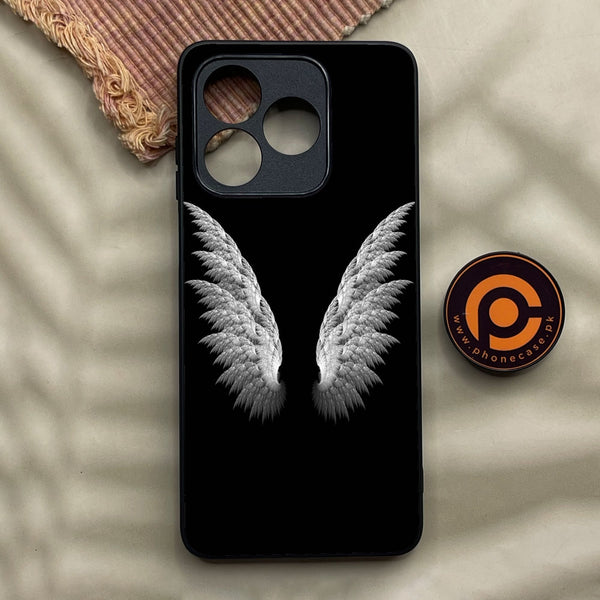 Honor X5c - Angel Wings Design 6 - Premium Metal Printed Soft Bumper Shock Proof Case