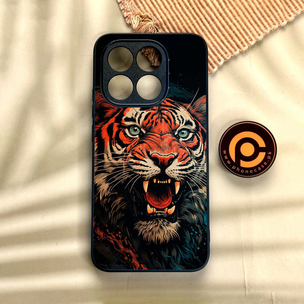 Xiaomi 15T - Tiger 2.0 Design 3 - Premium Metal Printed Soft Bumper Shock Proof Case