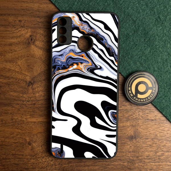 Tecno Spark 6 GO - Liquid Marble Design 10 - Premium Metal Printed Soft Bumper Shock Proof Case