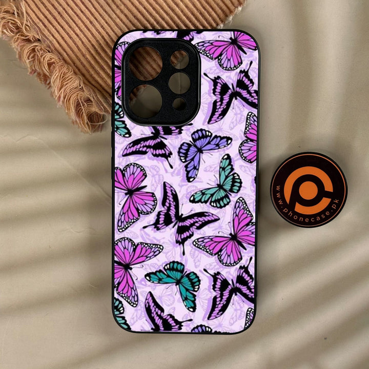 Vivo V70 - Butterflies Design 10 - Premium Metal Printed Soft Bumper Shock Proof Case