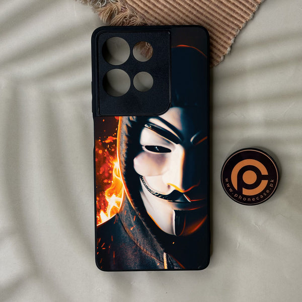 Motorola Moto G75 - Anonymous 2.0 Design 6 - Premium Metal Printed Soft Bumper Shock Proof Case