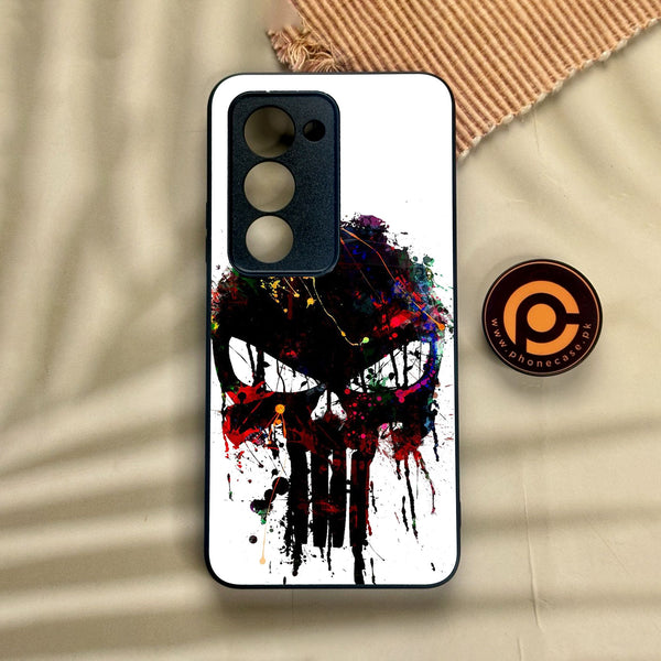 Xiaomi Redmi 15 - Punisher Skull Design - Premium Metal Printed Soft Bumper Shock Proof Case