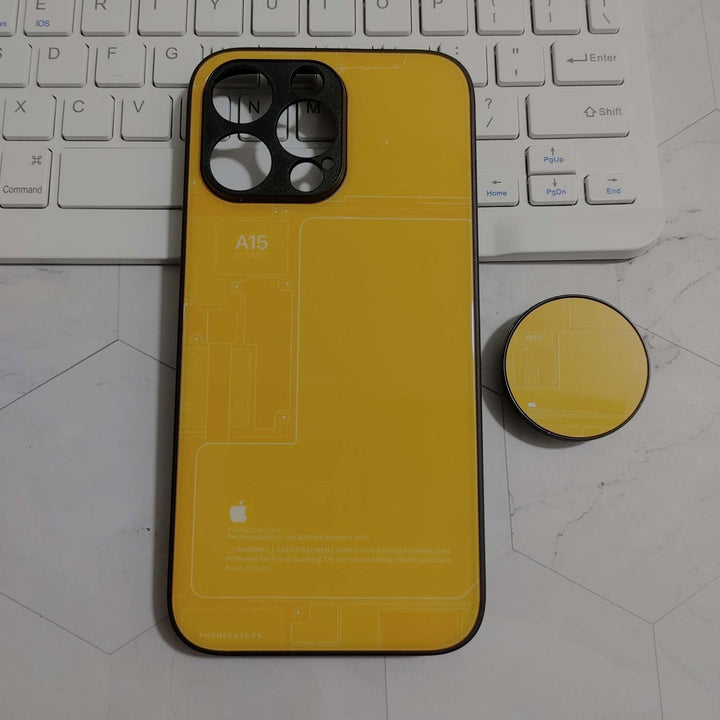 iPhone 14 Pro Max - Schematics Design 1- Premium Metal Printed soft Bumper shock Proof Case CS-24633