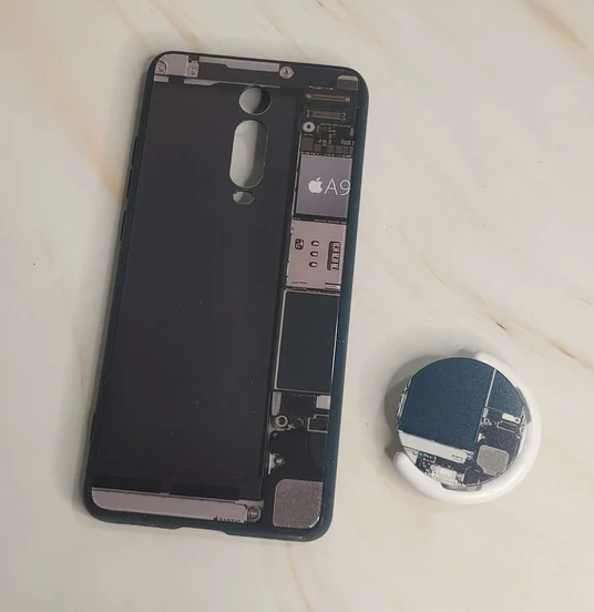 Xiaomi Mi 9t / K20 /K20 Pro - schematics  - Premium Printed Glass soft Bumper shock Proof Case Case + with pop socket CS-27004