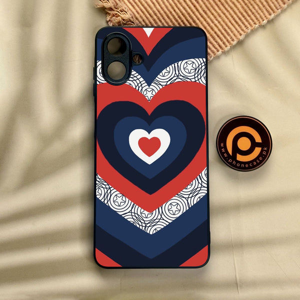 Samsung Galaxy A07 - Heart 2.0 Design 3 - Premium Metal Printed Soft Bumper Shock Proof Case