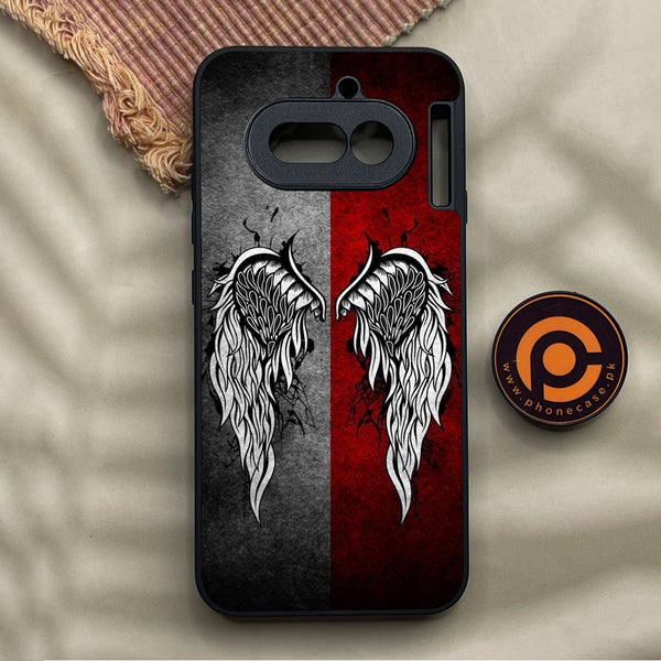 Nothing Phone 4a - Angel Wings Design 2 - Premium Metal Printed Soft Bumper Shock Proof Case